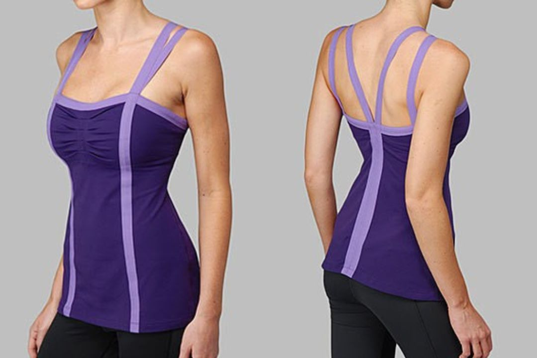 lululemon lolo purple tank top with built in bra