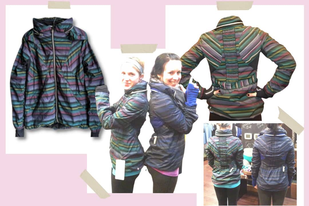 lululemon multi poncho stripe hustle jacket