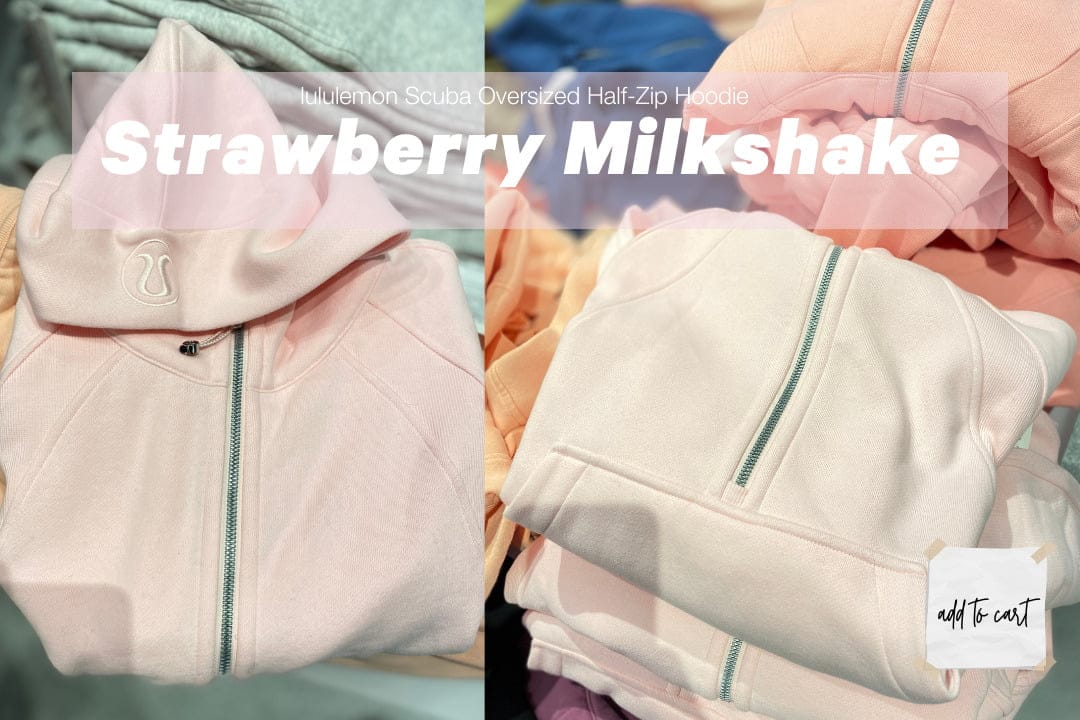 Lululemon top scuba half zip strawberry milkshake