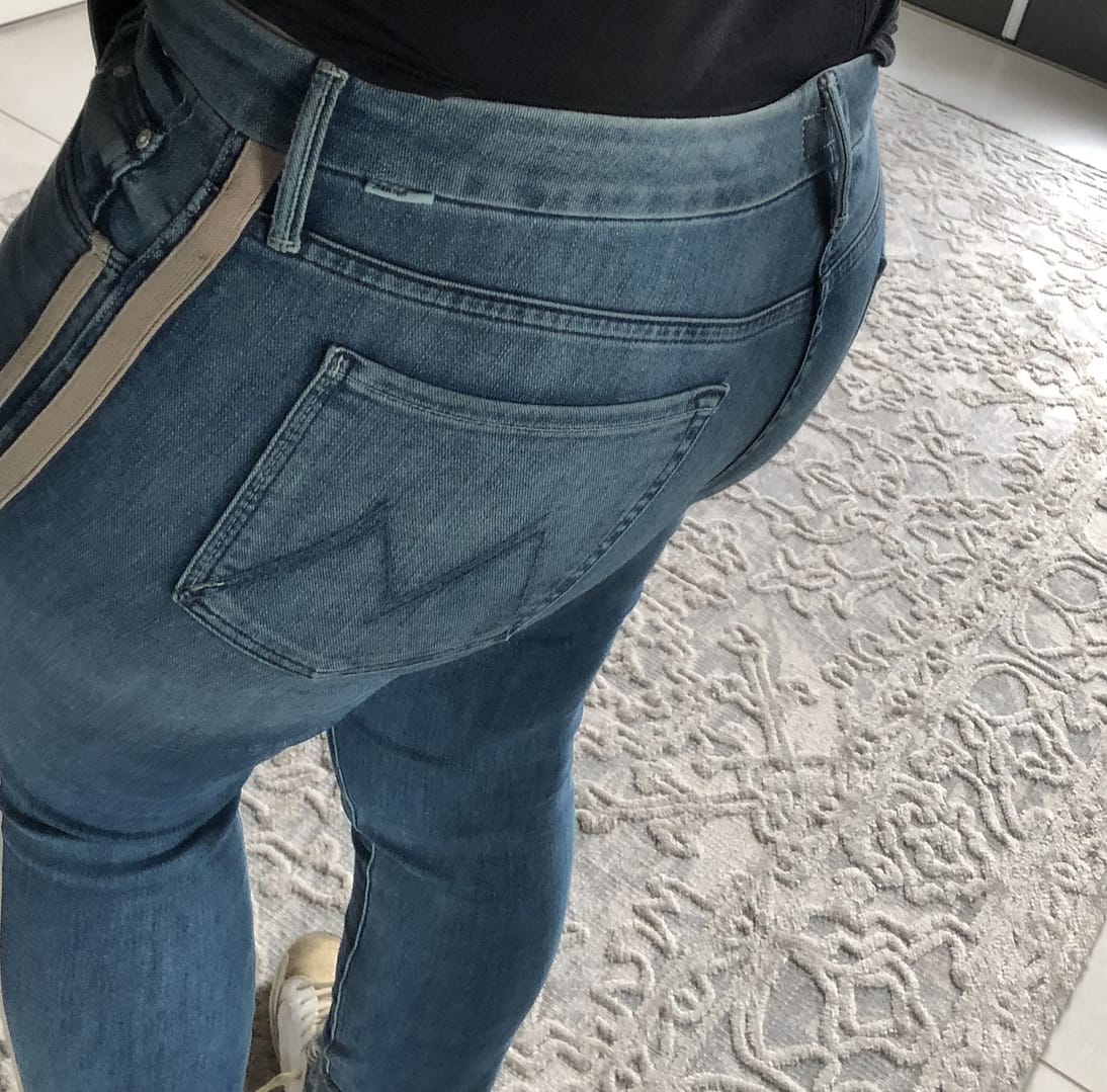 Mother Denim The Looker Frayed Ankle Skinny, Thunderstruck Racer