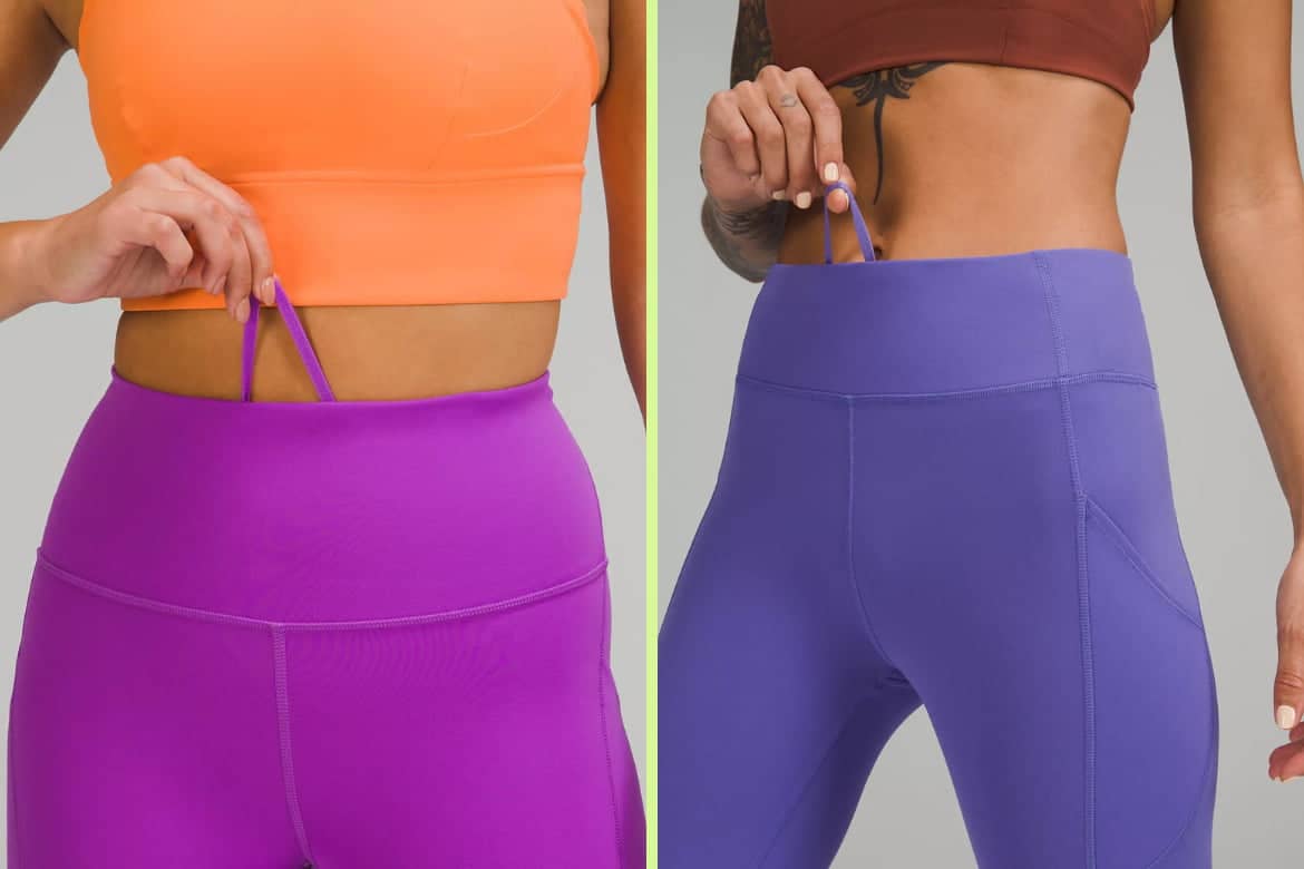 lululemon leggings side by side comparison - skinny lululemon leggings