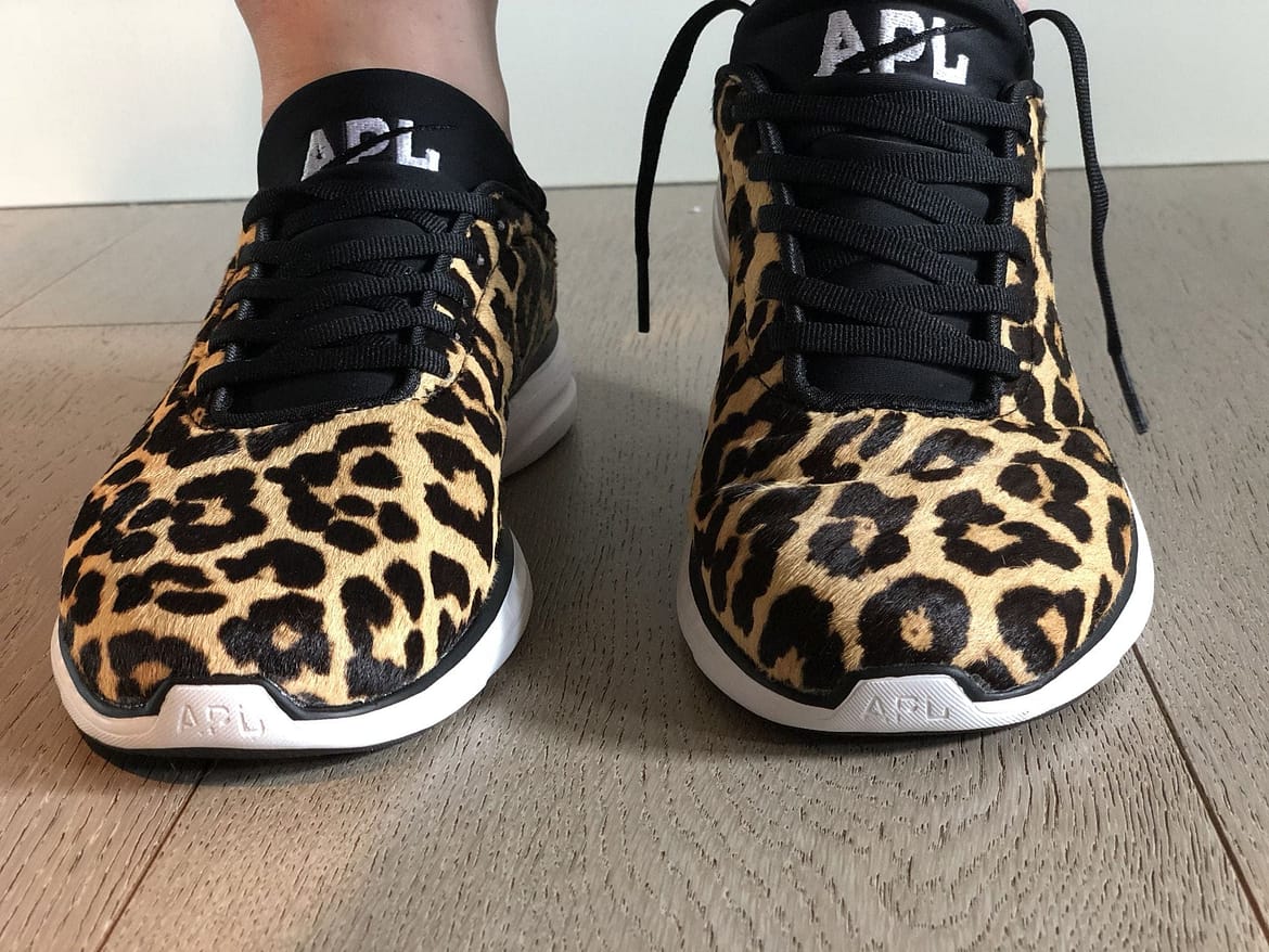 Athletic Propulsion Labs Phantom Leopard Black White Sneakers Calf Hair
