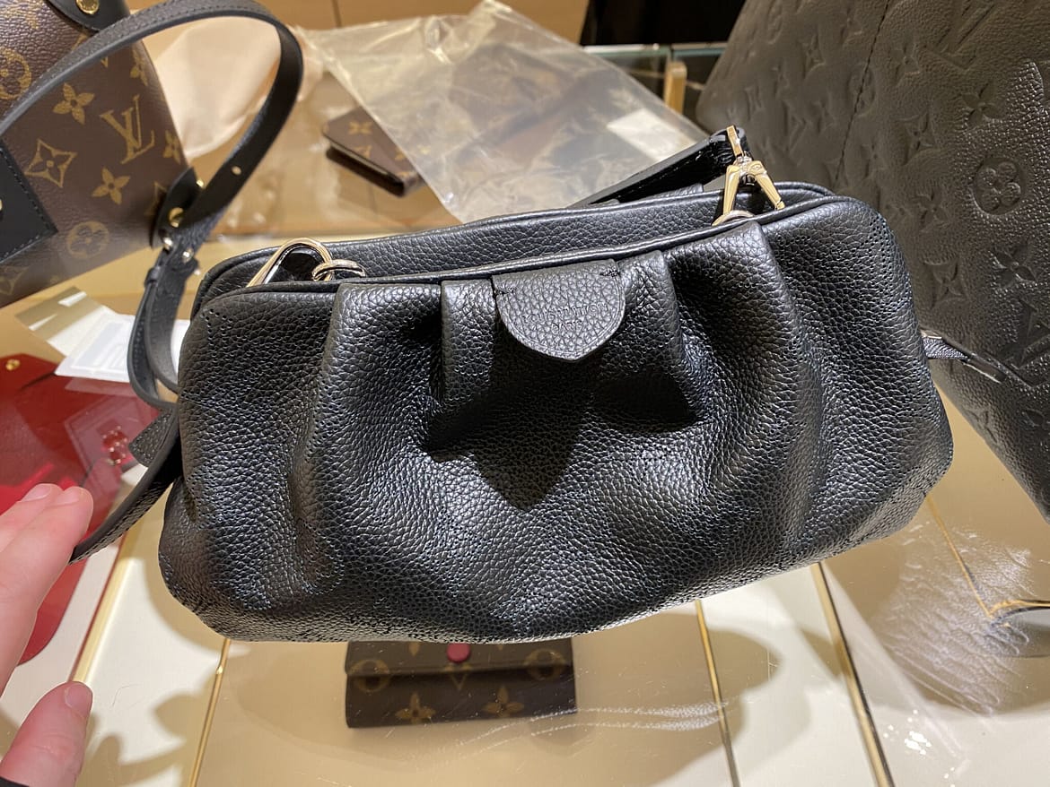 Louis Vuitton Purse Shopping_Louis Vuitton Mahina Leather_Muria Bag in Mist_Beaubourg Hobo MM in Black _Louis Vuitton Mahina Scala Mini Pouch