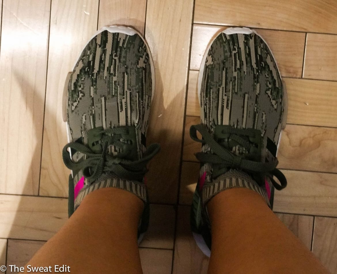 Adidas NMD_R1 Primeknit Shoes in St. Major/Shock Pink Adidas NMD_R1 Primeknit Shoes in St. Major/Shock Pink