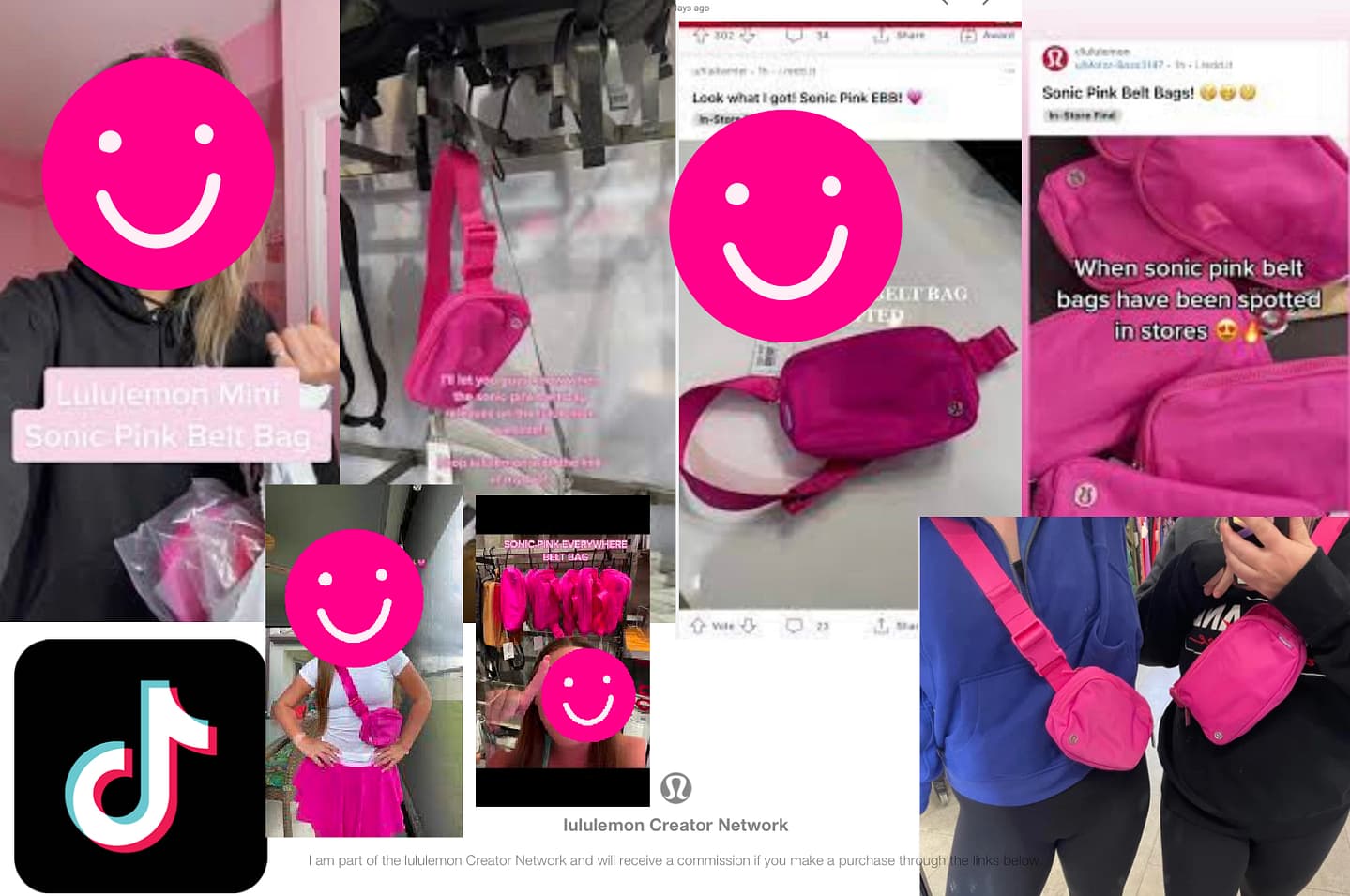 Lululemon Everywhere Belt Bag Sonic deals Pink