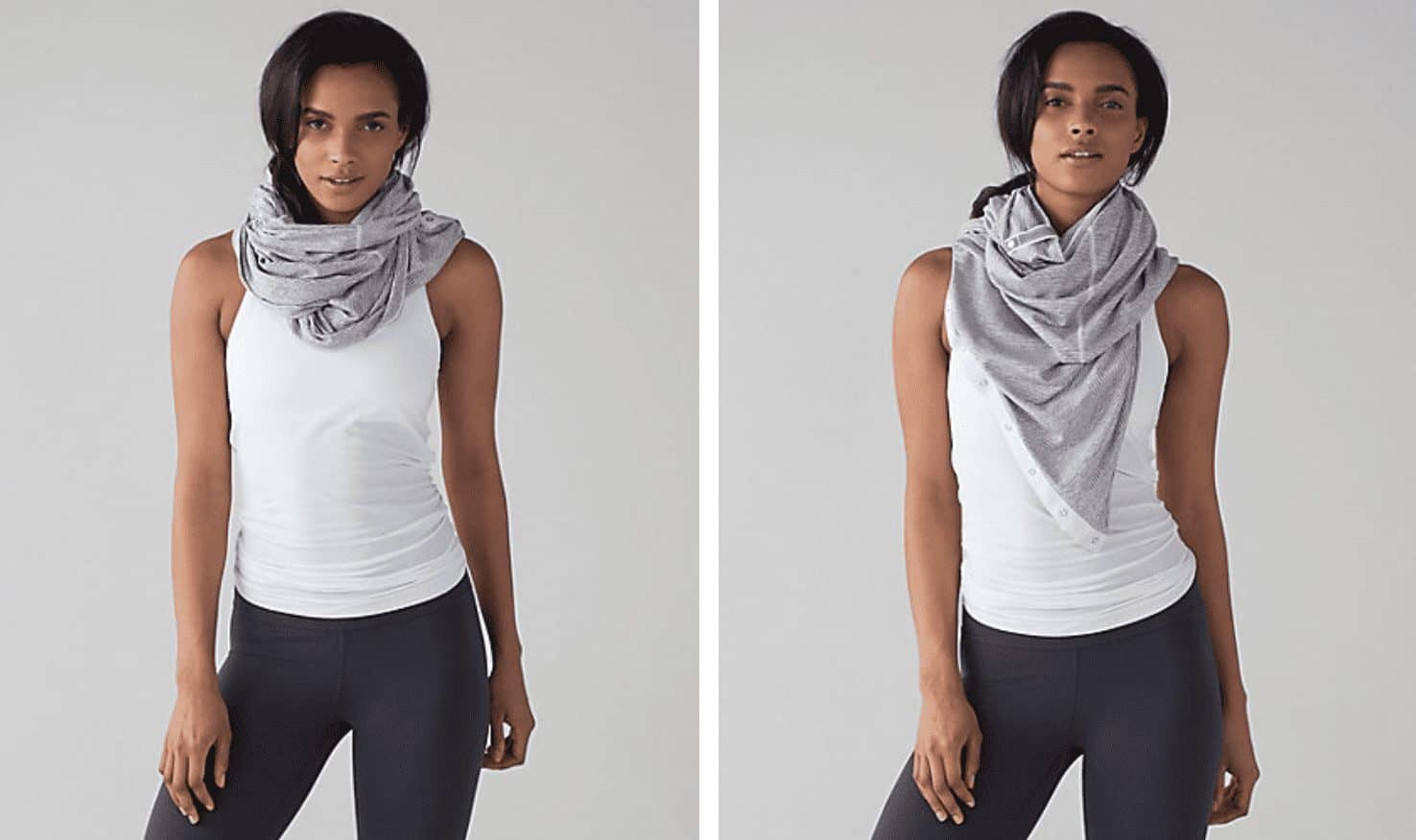 tonka striped heathered slate vinyasa scarf