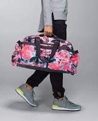 lululemon on the fly duffel bag secret garden