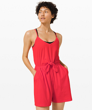 Handle the Heat Romper_Carnation Red