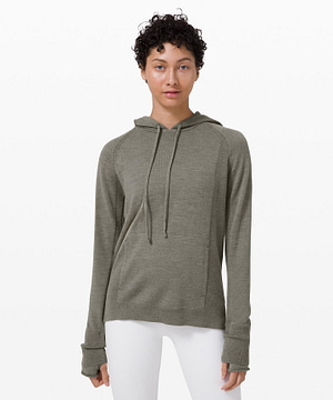 Sit in Lotus Hoodie Sweater grey sage