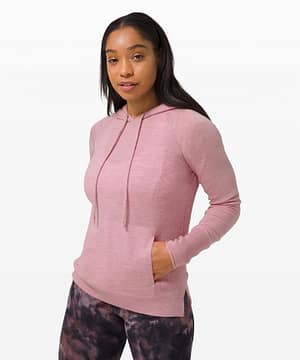 Sit in Lotus Hoodie Sweater heathered pink taupe