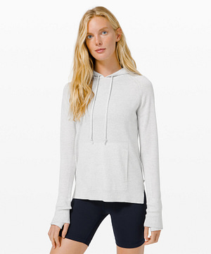 Sit in Lotus Hoodie Sweater light grey