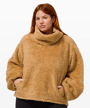 Warm Restore Sherpa Pullover gold bluff