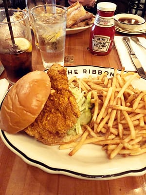 The Ribbon, NYC, Upper West Side, Chicken Burger, My Favorite NYC Restaurants