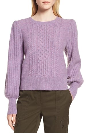 Cable Cashmere Sweater NORDSTROM SIGNATURE