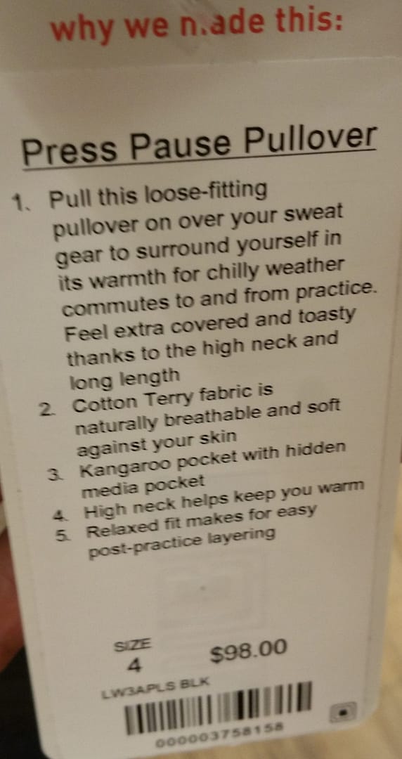 Press Pause Pullover