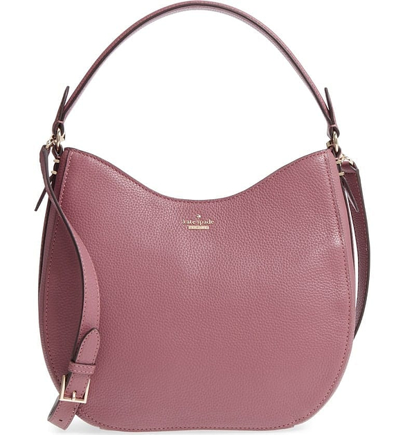 oakwood street – lora pebbled leather hobo KATE SPADE NEW YORK