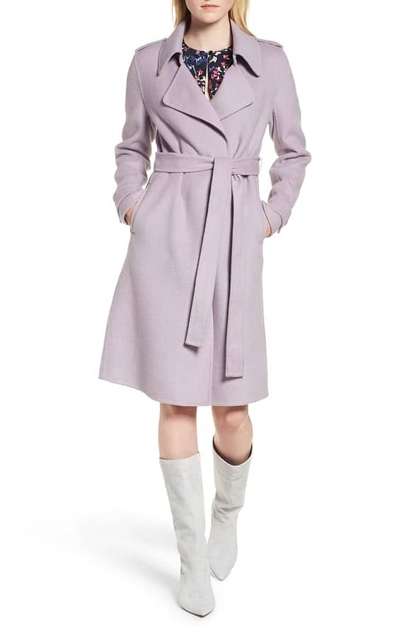 Badgley Mischka Double Face Wool Blend Coat