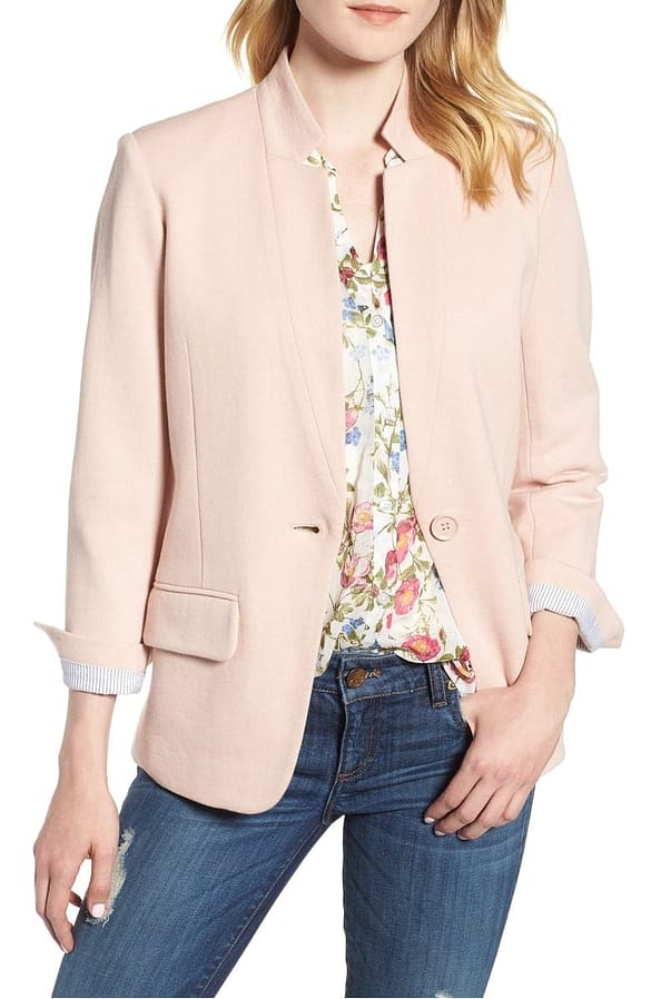 Cotton Blend Knit Blazer OLIVIA MOON