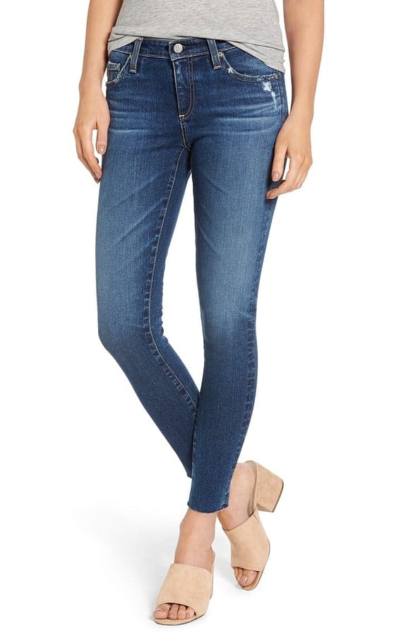 The Legging Raw Hem Ankle Skinny Jeans AG