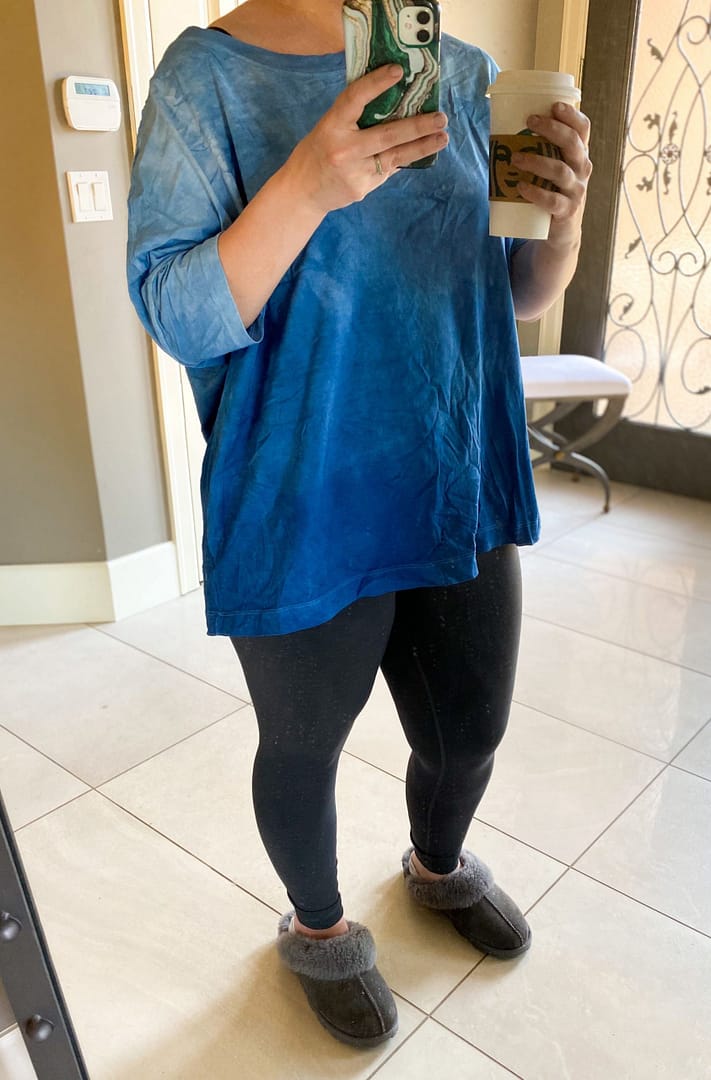 All Yours Boyfriend Box Tee, Natural Indigo Dying, Shibori Tie-Dye with Natural Indigo, Lululemon Tee