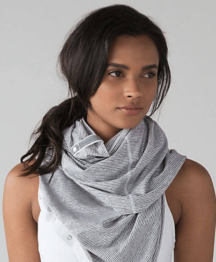 tonka stripe heathered slate vinyasa scarf