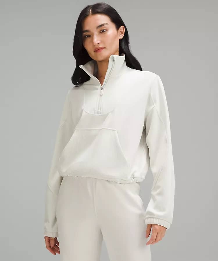 lululemon brushed softreme ribbed half zip 3