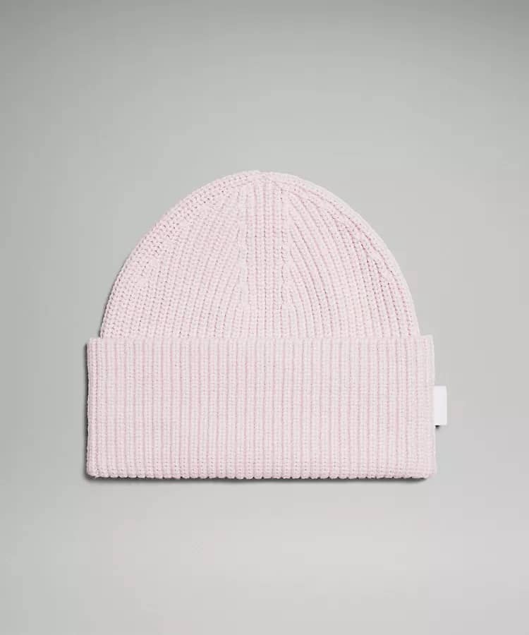 ribbed merino wool-blend beanie