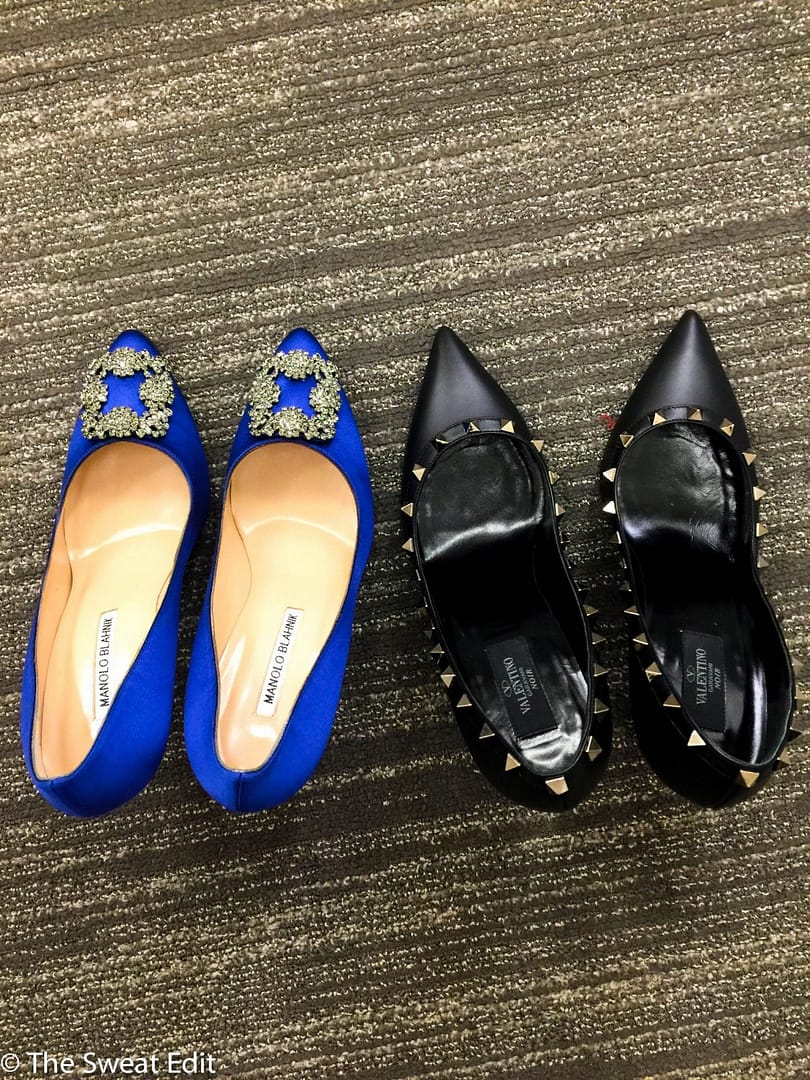 Manolo Blahnik Hangisi vs. Valentino Rockstud Noir