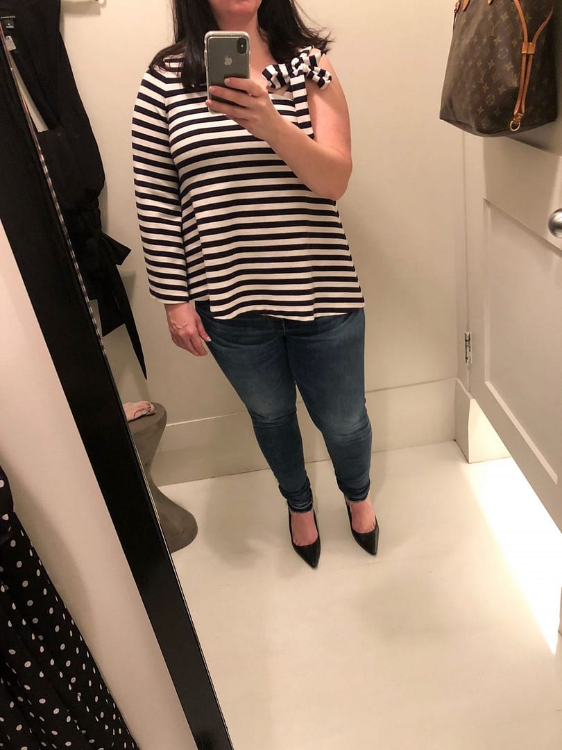 Great Tops For Spring - Club Monaco Cynder Top - fitting room selfies