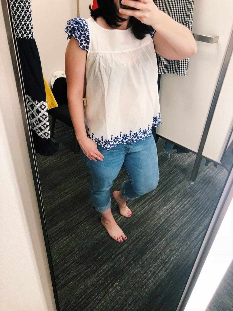 Madewell Embroidered Story Top