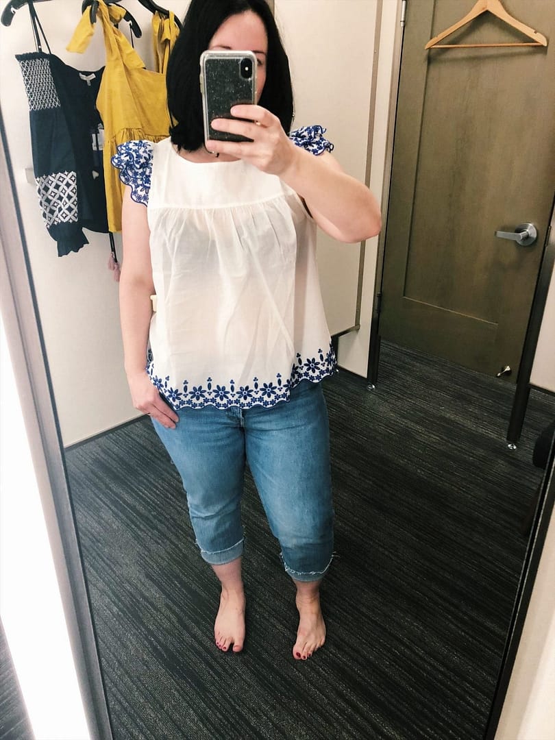 Madewell Embroidered Story Top - Pretty Flowy Tops For Summer