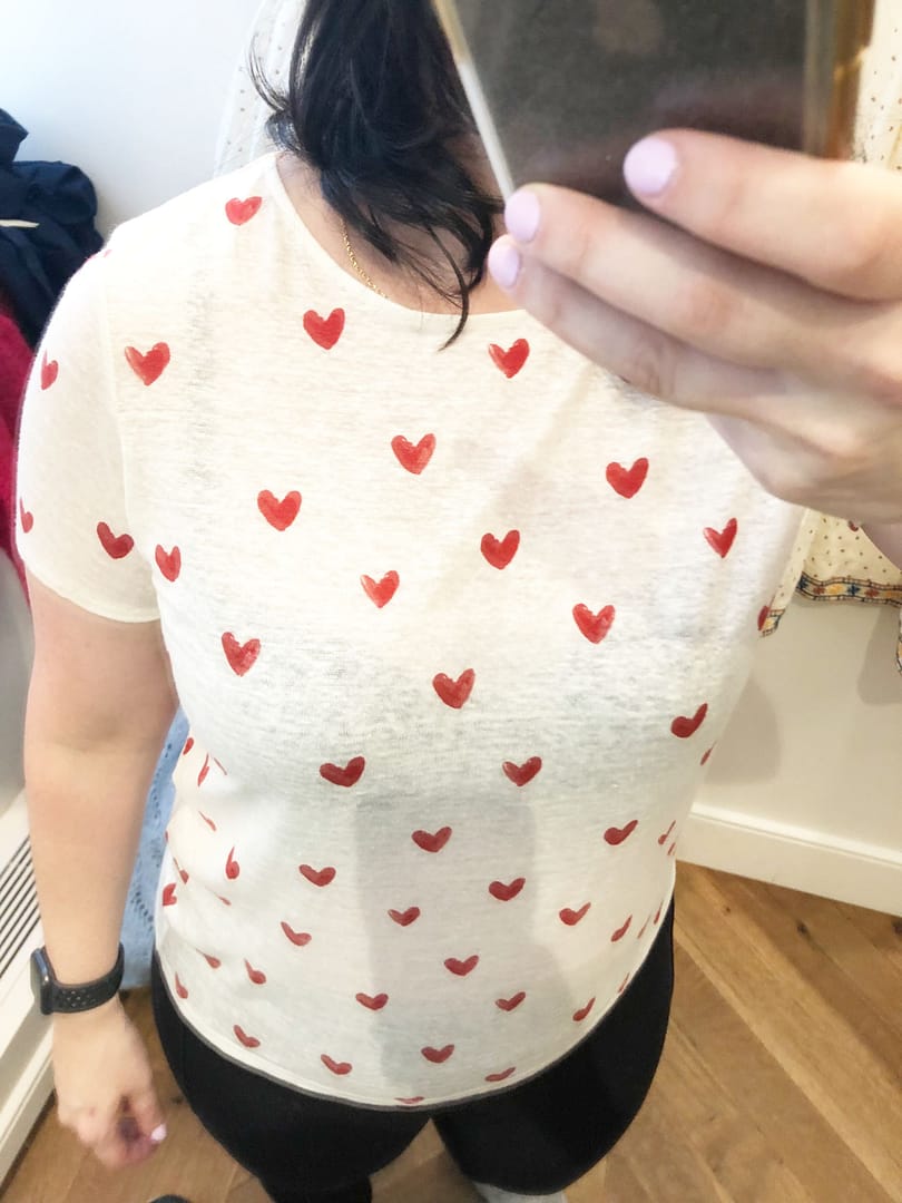 Andre T-Shirt, Hearts, Sézane Try-Ons, L'Appartement Sezane Nolita New York