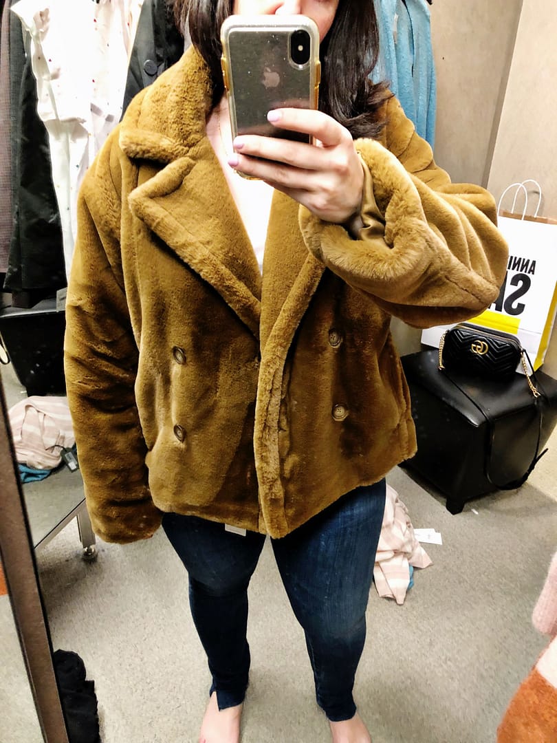 Double Breasted Plush Jacket VINCE