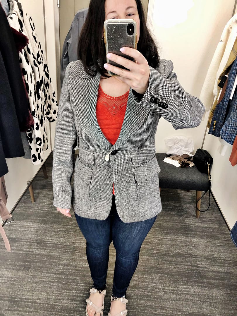 Anniversary Sale Dressing Room Try-Ons | Smythe Blazer, Smythe Birkin Blazer