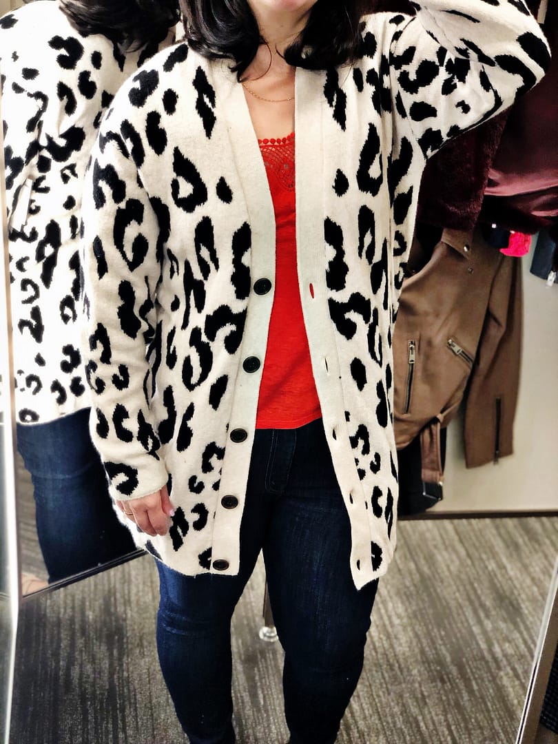 Something Navy Leopard V-Neck Cardigan | Anniversary Sale 2019