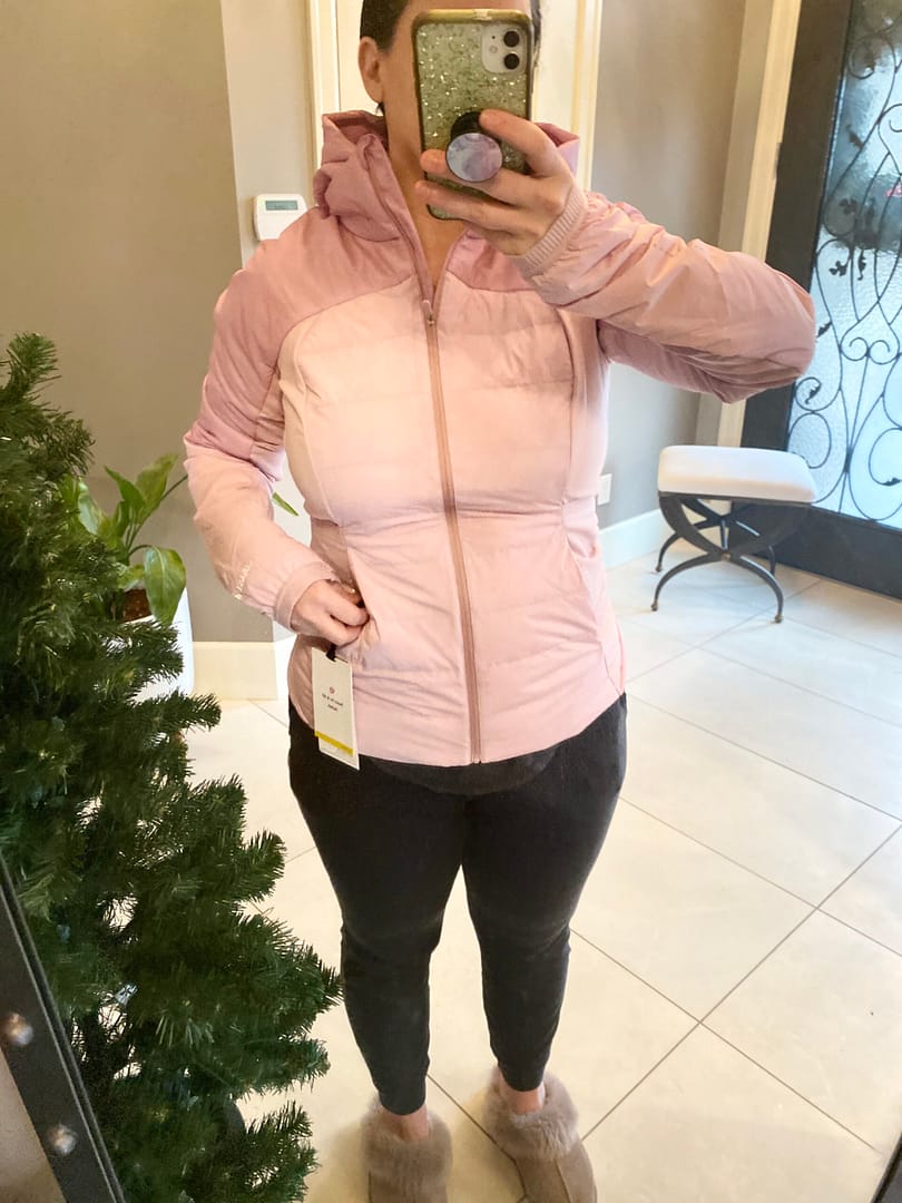 lululemon Pink Peony Down For It All Jacket