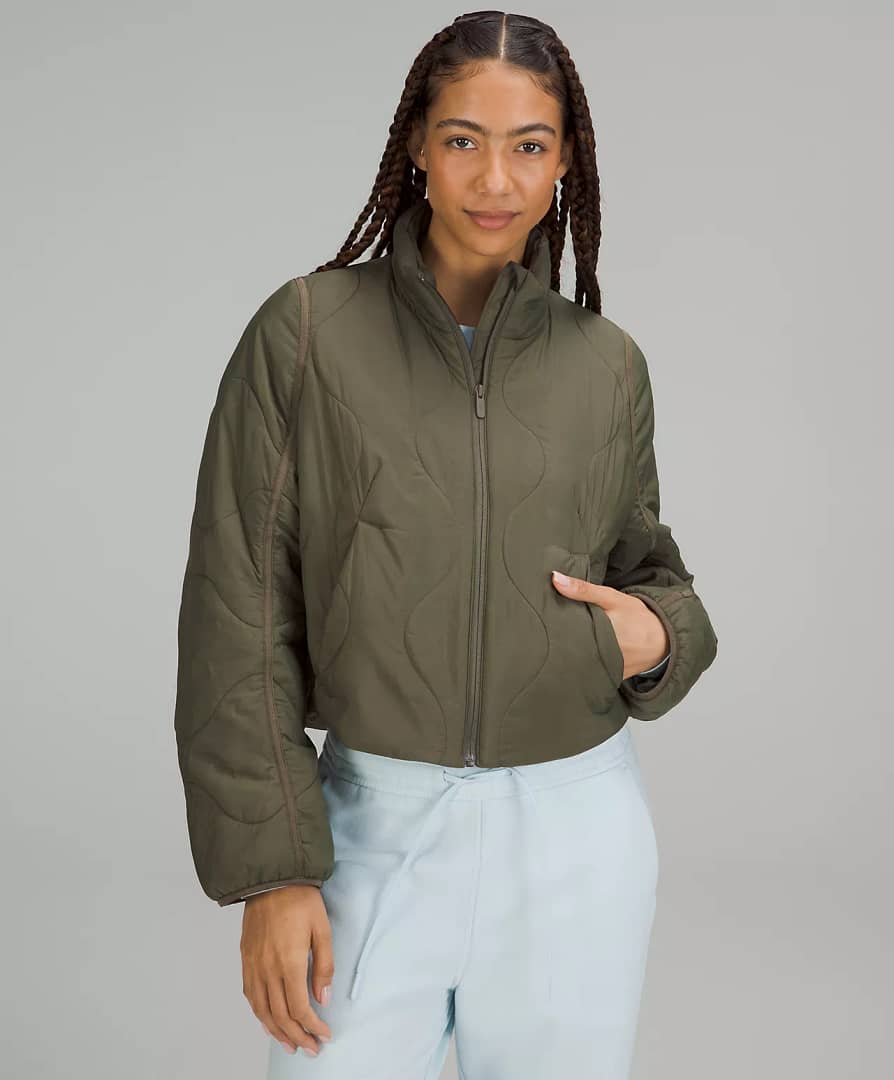 lululemon upload women's jacket - Quilted Light Insulation Cropped Jacket 4