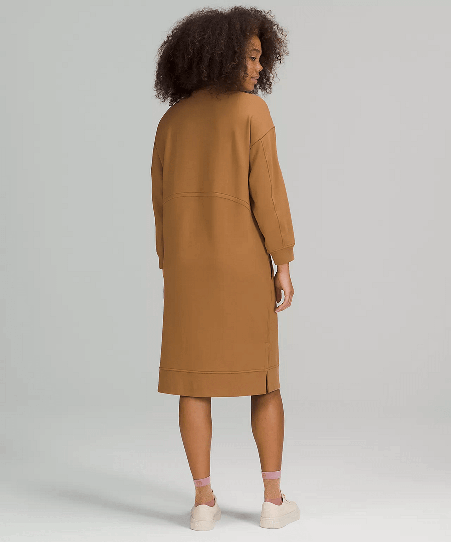 Modal Fleece Funnel-Neck Dress 2