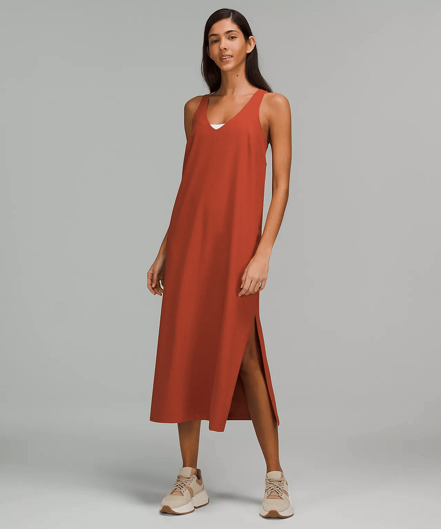 V-Neck Midi Dress 2