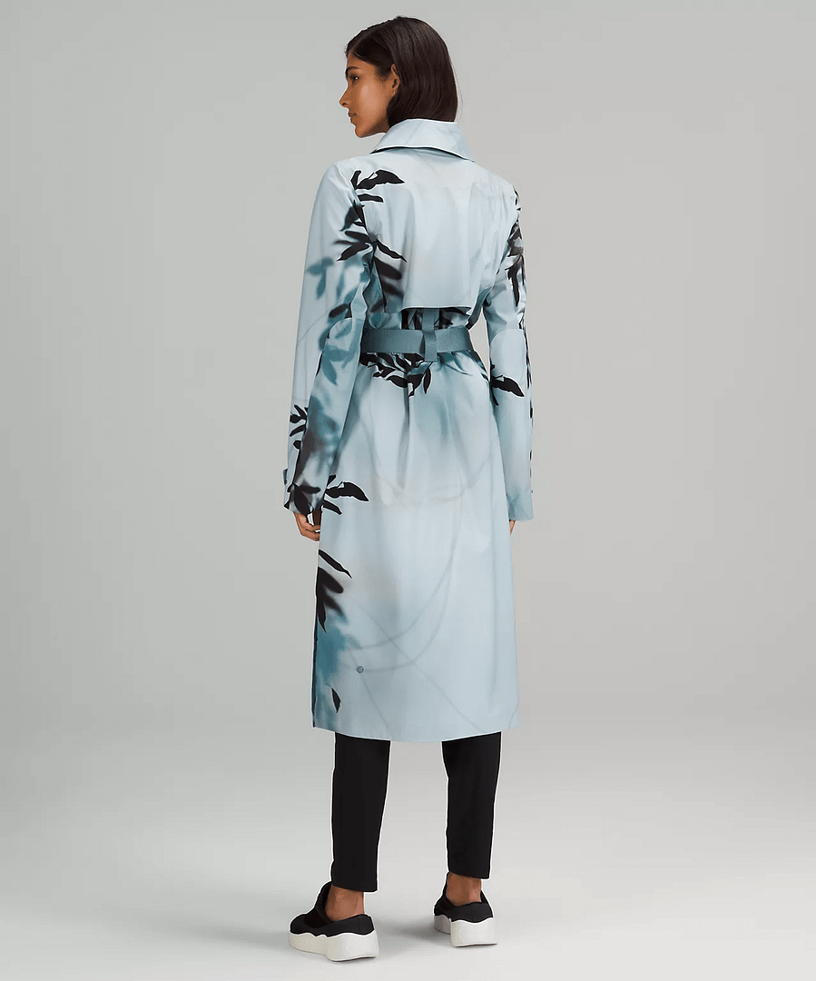 always there trench coat Misty Forest Blue Multi