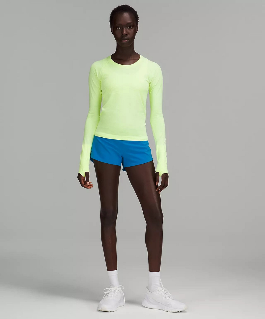 lululemon running short - speed up low-rise lined short