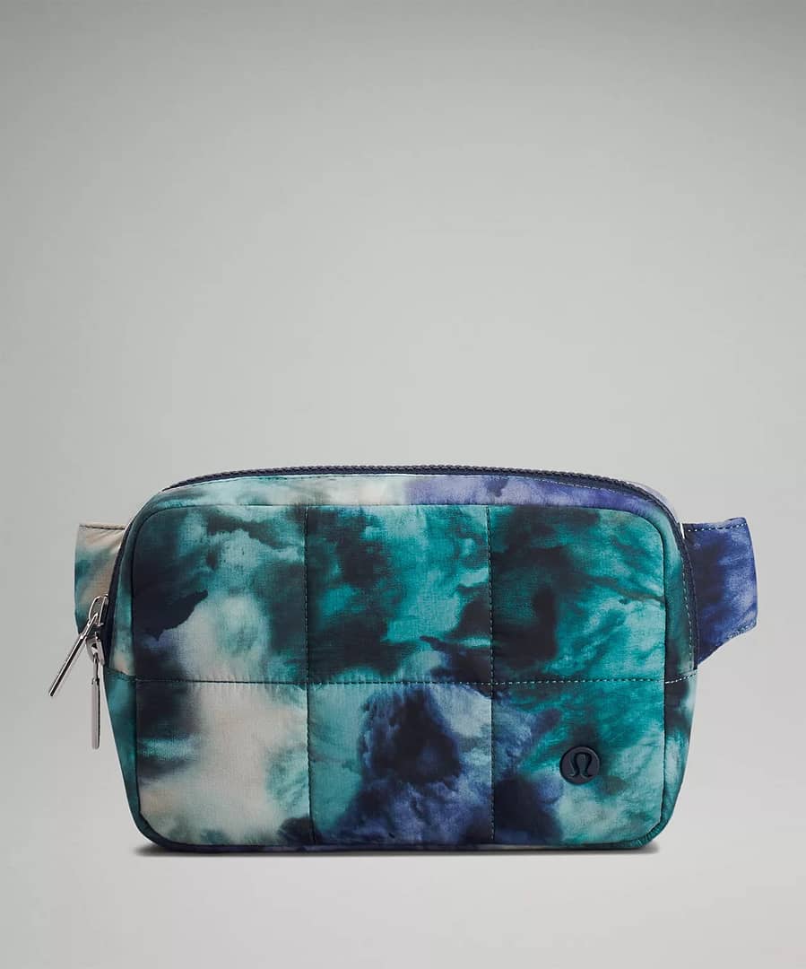 Quilted Grid Belt Bag meteaor wash print multi