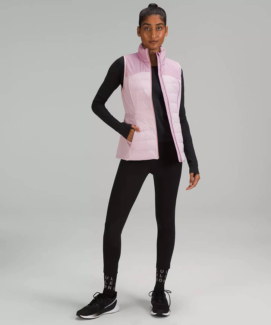 lululemon down for it all vest - pink peony - lululemon black friday 2022