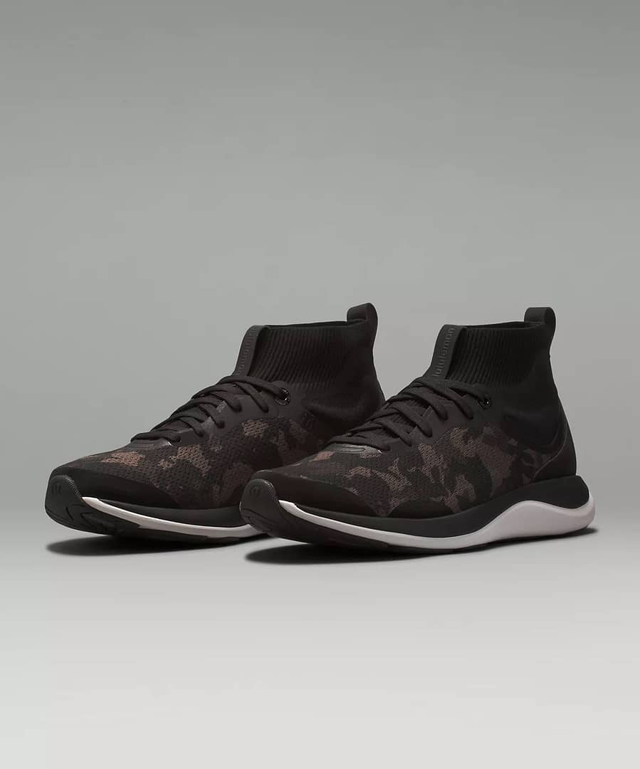 lululemon Chargefeel Mid Women's Workout Shoe LNY - black/graphitte grey/anchor - lululemon chargefeel running shoes - lululemon New Year