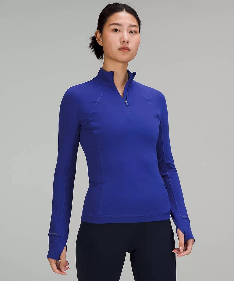 lululemon - It's Rulu Run Half Zip - psychic blue - women's running half zip