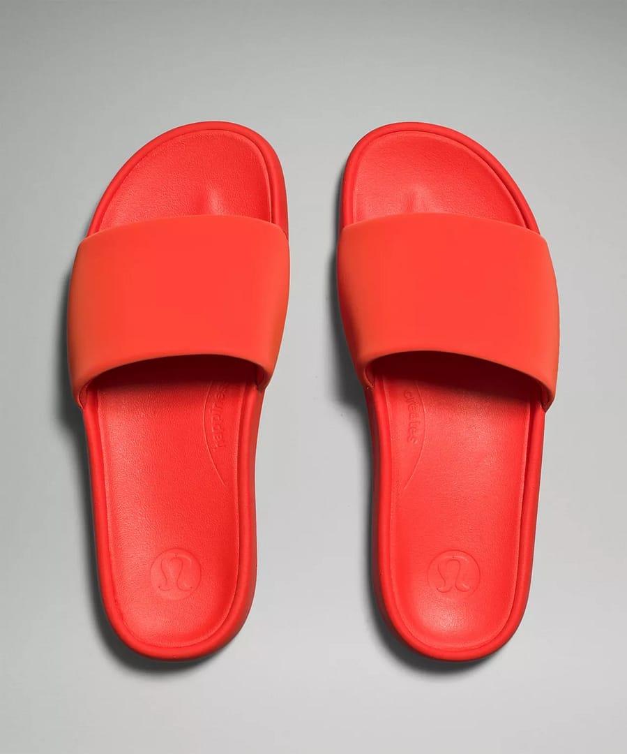 lululemon shoes - lululemon slides - Restfeel Women's Slide - solar orange