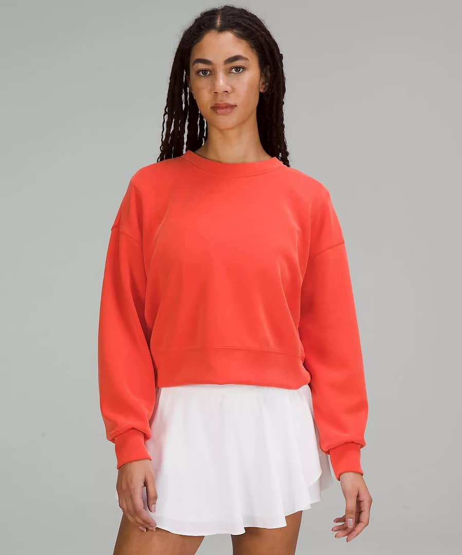 Softstreme Perfectly Oversized Cropped Crew - solar orange