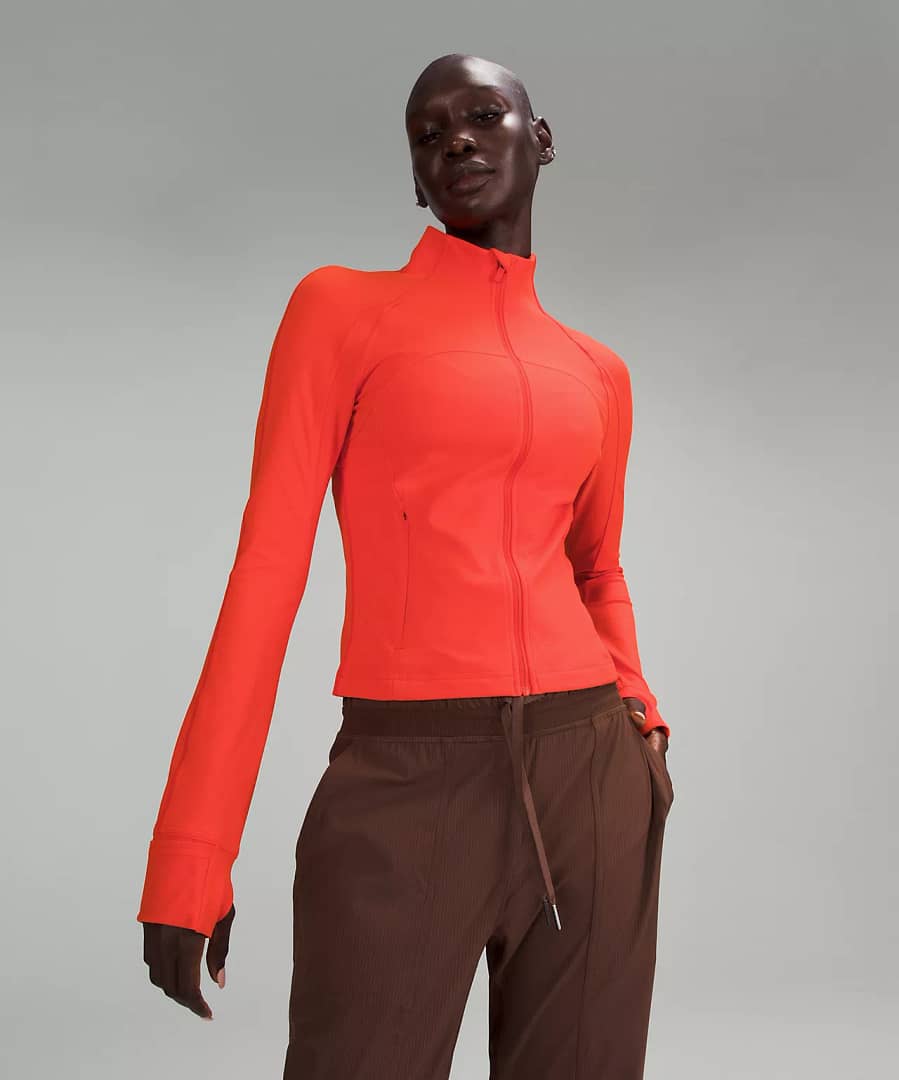 Nulu Cropped Define Jacket - solar orange