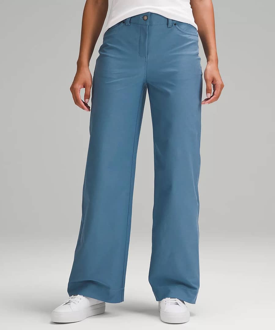 City Sleek 5 Pocket High-Rise Wide-Leg Pant Full Length Light Utilitech