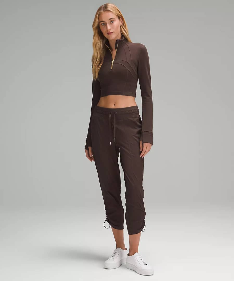 lululemon Define Jacket Cropped Half Zip Luon in brown